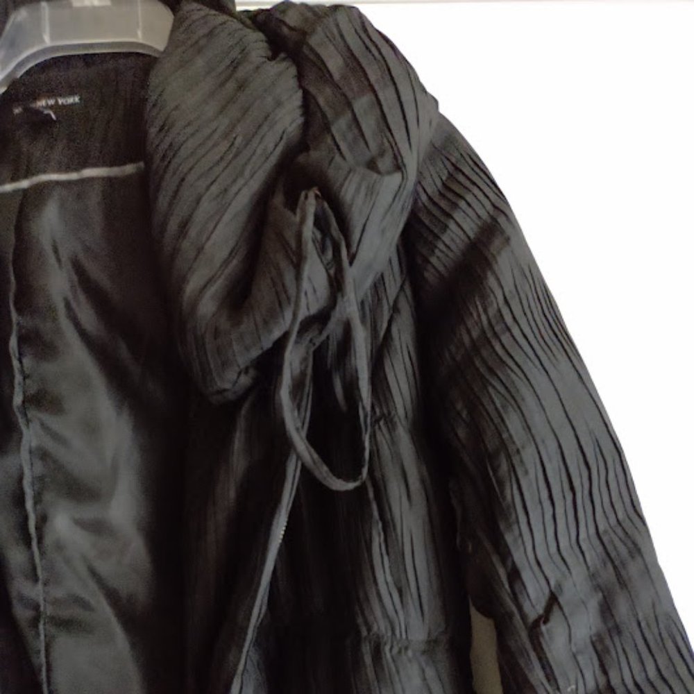 Jones New York, Pleated, Down Parka, Black, Size L